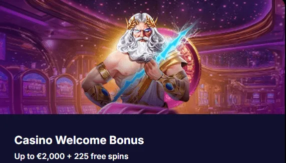 Bonus casino benvenuto fino a 2000 euro 225 giri gratis